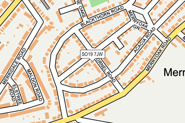 SO19 7JW map - OS OpenMap – Local (Ordnance Survey)