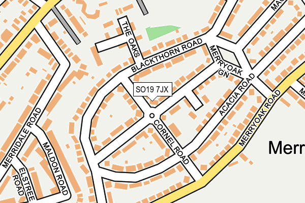 SO19 7JX map - OS OpenMap – Local (Ordnance Survey)
