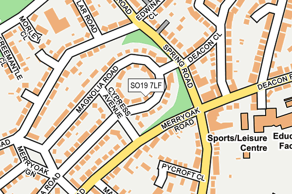 SO19 7LF map - OS OpenMap – Local (Ordnance Survey)