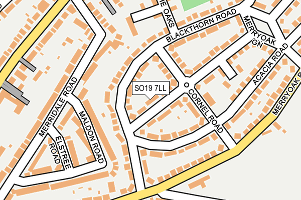 SO19 7LL map - OS OpenMap – Local (Ordnance Survey)