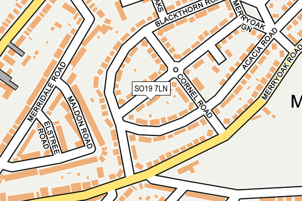 SO19 7LN map - OS OpenMap – Local (Ordnance Survey)