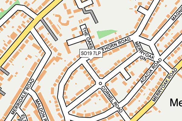 SO19 7LP map - OS OpenMap – Local (Ordnance Survey)