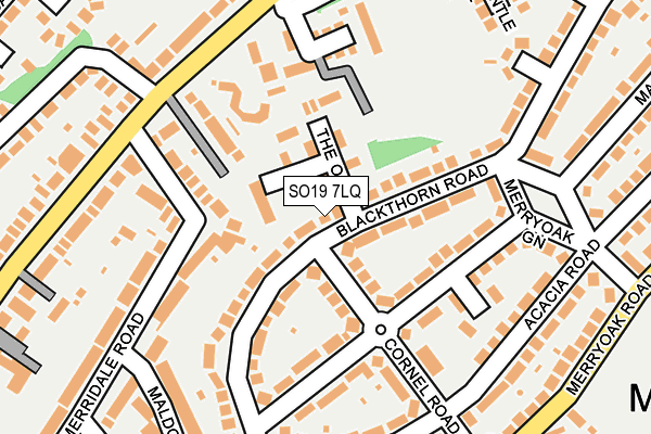 SO19 7LQ map - OS OpenMap – Local (Ordnance Survey)