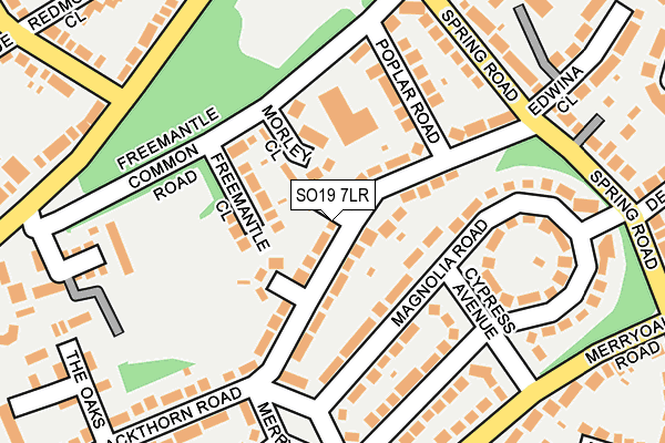 SO19 7LR map - OS OpenMap – Local (Ordnance Survey)