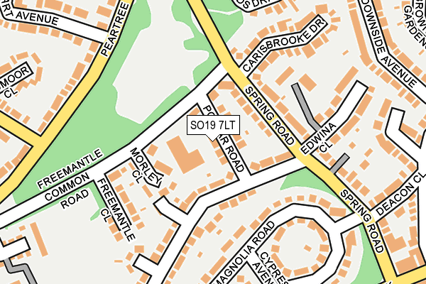 SO19 7LT map - OS OpenMap – Local (Ordnance Survey)