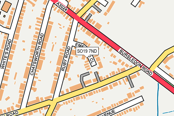 SO19 7ND map - OS OpenMap – Local (Ordnance Survey)