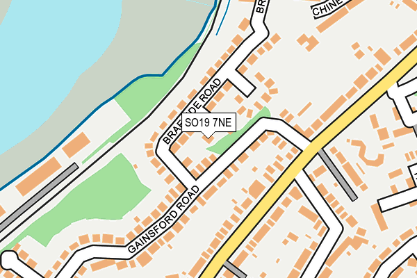 SO19 7NE map - OS OpenMap – Local (Ordnance Survey)
