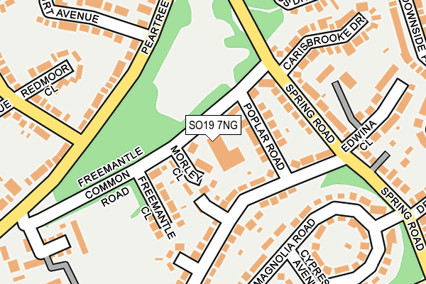 SO19 7NG map - OS OpenMap – Local (Ordnance Survey)