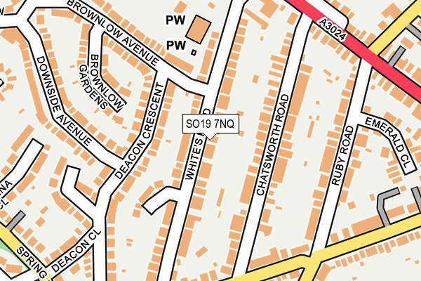 SO19 7NQ map - OS OpenMap – Local (Ordnance Survey)