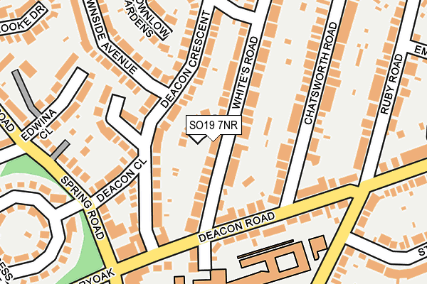 SO19 7NR map - OS OpenMap – Local (Ordnance Survey)