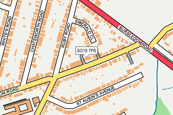 SO19 7PS map - OS OpenMap – Local (Ordnance Survey)