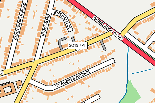 SO19 7PT map - OS OpenMap – Local (Ordnance Survey)