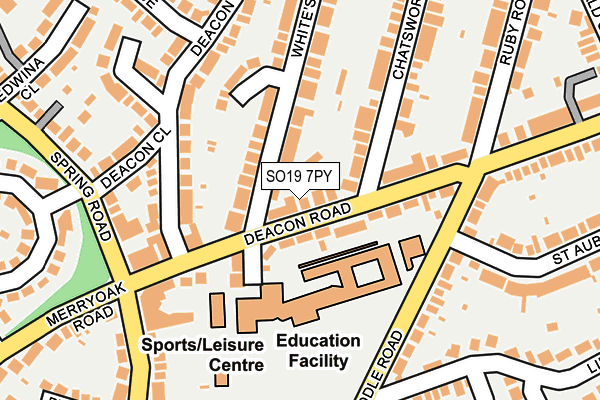 SO19 7PY map - OS OpenMap – Local (Ordnance Survey)