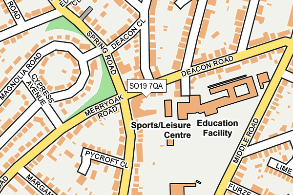 SO19 7QA map - OS OpenMap – Local (Ordnance Survey)