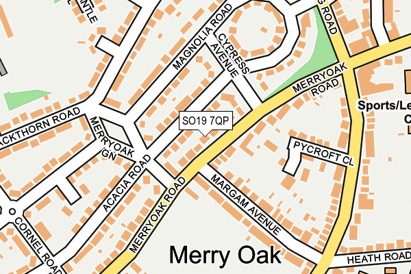 SO19 7QP map - OS OpenMap – Local (Ordnance Survey)