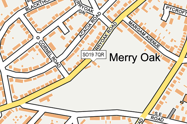 SO19 7QR map - OS OpenMap – Local (Ordnance Survey)