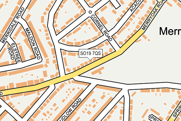 SO19 7QS map - OS OpenMap – Local (Ordnance Survey)