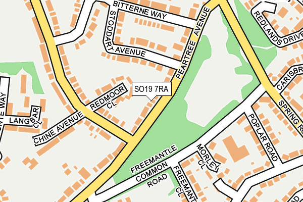 SO19 7RA map - OS OpenMap – Local (Ordnance Survey)