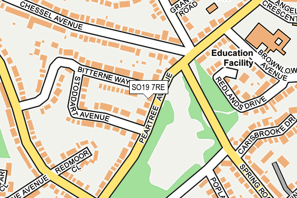 SO19 7RE map - OS OpenMap – Local (Ordnance Survey)