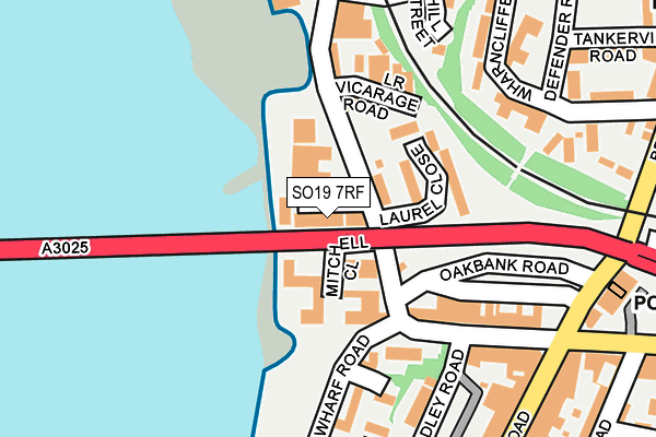 SO19 7RF map - OS OpenMap – Local (Ordnance Survey)