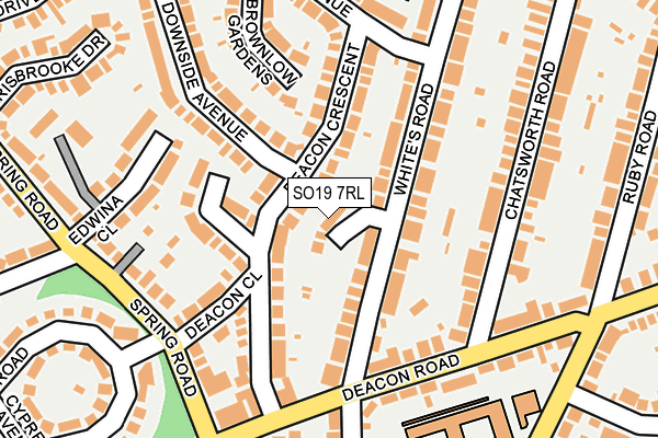 SO19 7RL map - OS OpenMap – Local (Ordnance Survey)