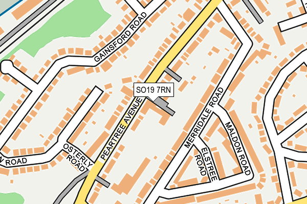 SO19 7RN map - OS OpenMap – Local (Ordnance Survey)