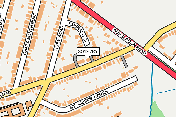 SO19 7RY map - OS OpenMap – Local (Ordnance Survey)