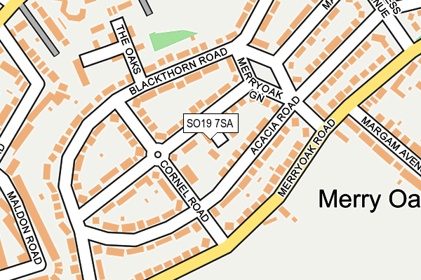 SO19 7SA map - OS OpenMap – Local (Ordnance Survey)