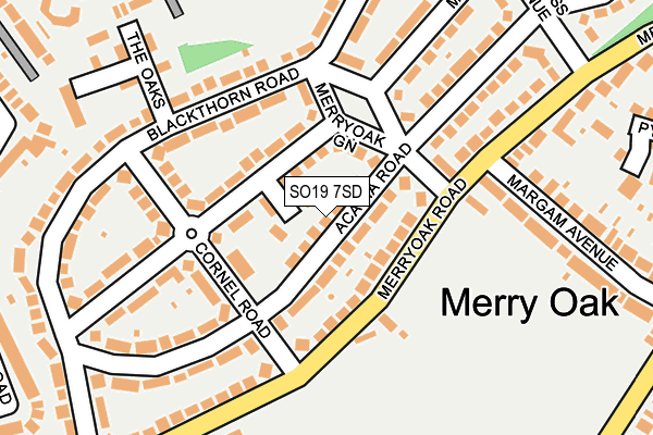 SO19 7SD map - OS OpenMap – Local (Ordnance Survey)