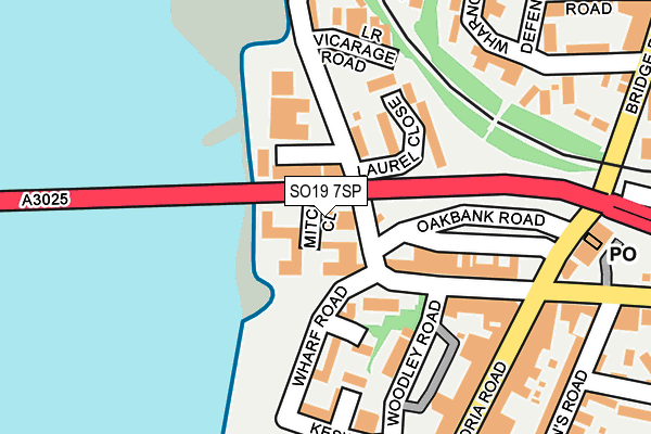 SO19 7SP map - OS OpenMap – Local (Ordnance Survey)