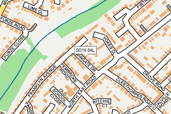 SO19 8AL map - OS OpenMap – Local (Ordnance Survey)