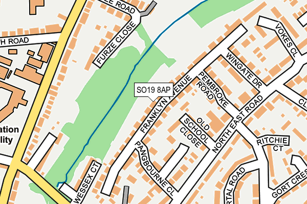 SO19 8AP map - OS OpenMap – Local (Ordnance Survey)