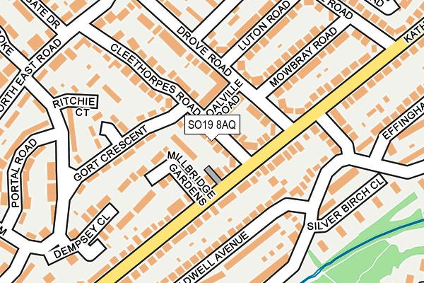 SO19 8AQ map - OS OpenMap – Local (Ordnance Survey)