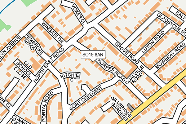 SO19 8AR map - OS OpenMap – Local (Ordnance Survey)