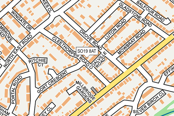 SO19 8AT map - OS OpenMap – Local (Ordnance Survey)