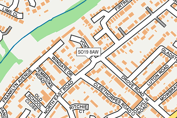 SO19 8AW map - OS OpenMap – Local (Ordnance Survey)