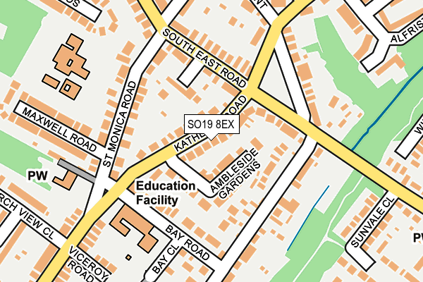 SO19 8EX map - OS OpenMap – Local (Ordnance Survey)