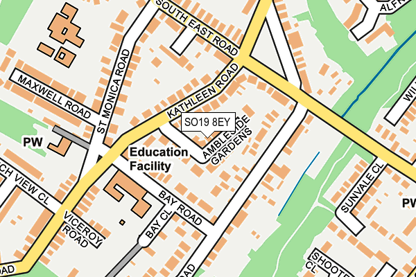 SO19 8EY map - OS OpenMap – Local (Ordnance Survey)