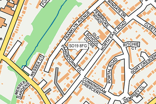 SO19 8FG map - OS OpenMap – Local (Ordnance Survey)