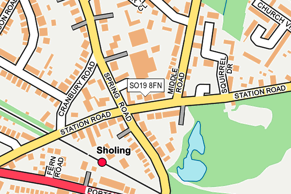 SO19 8FN map - OS OpenMap – Local (Ordnance Survey)