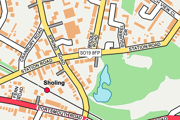 SO19 8FP map - OS OpenMap – Local (Ordnance Survey)