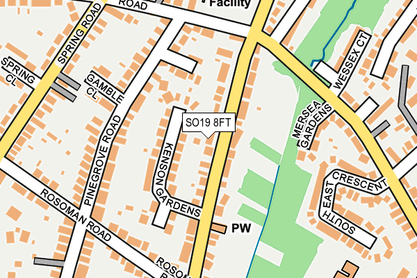 SO19 8FT map - OS OpenMap – Local (Ordnance Survey)