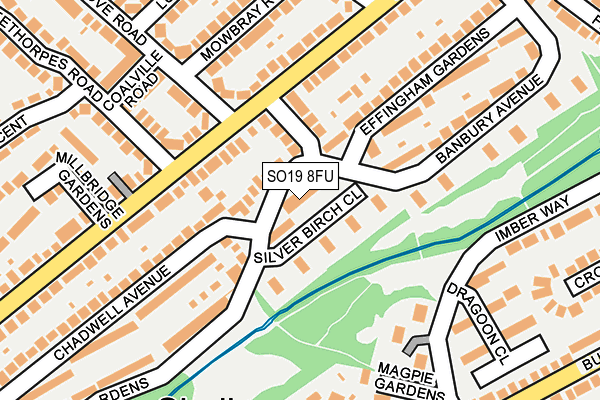 SO19 8FU map - OS OpenMap – Local (Ordnance Survey)