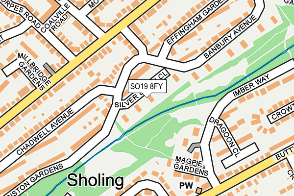 SO19 8FY map - OS OpenMap – Local (Ordnance Survey)