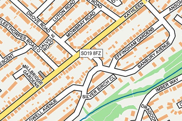 SO19 8FZ map - OS OpenMap – Local (Ordnance Survey)