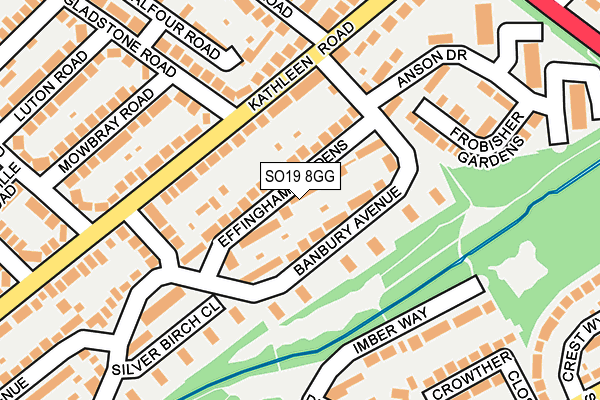 SO19 8GG map - OS OpenMap – Local (Ordnance Survey)