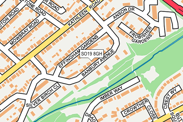SO19 8GH map - OS OpenMap – Local (Ordnance Survey)