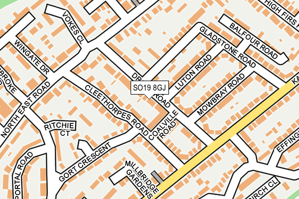 SO19 8GJ map - OS OpenMap – Local (Ordnance Survey)