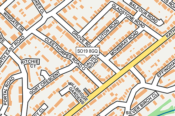 SO19 8GQ map - OS OpenMap – Local (Ordnance Survey)