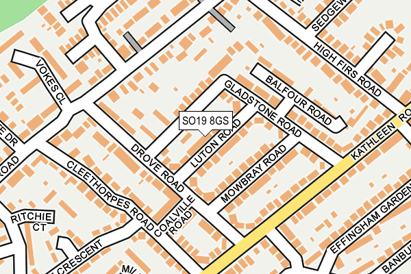 SO19 8GS map - OS OpenMap – Local (Ordnance Survey)